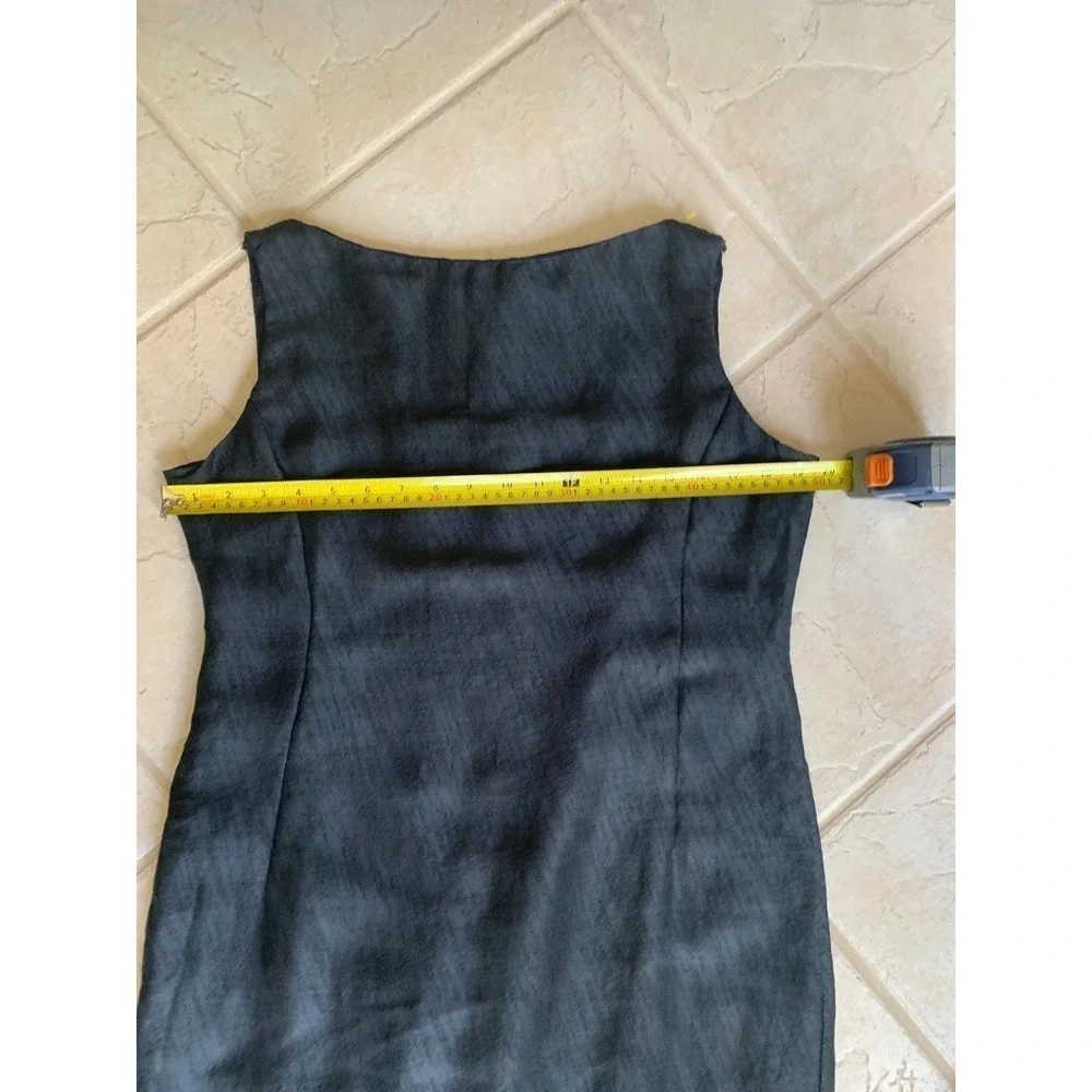 Emanuel Unargo Wool Blend Black Shift Dress Size 14 Petite